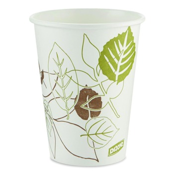 Dixie 2342PATH Pathways 12 oz. Paper Hot Cups (50/Pack)